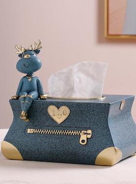 餐柜卫生纸盒家用客厅饭厅茶几多功能北欧桌面收纳摆件卧室纸巾盒