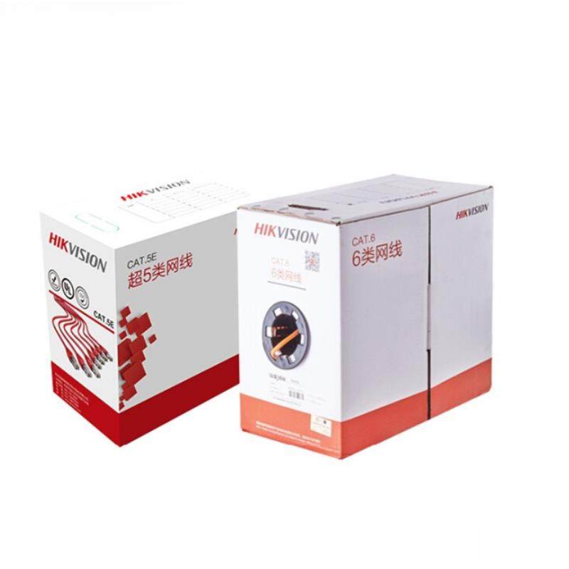 正品海康CAT5E超五类网线1LN5E六类非屏蔽网线1LN6千兆监控网络线
