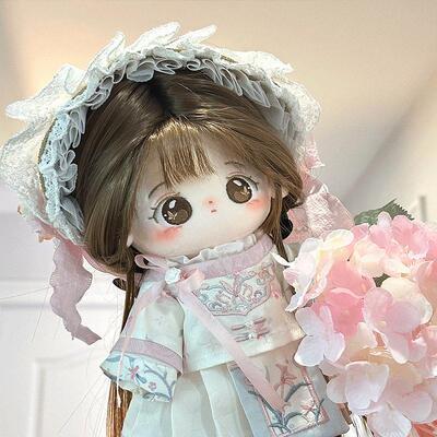 宫廷风20cm娃衣女娃裙子国风汉服套装20厘米现货棉花娃娃古风衣服