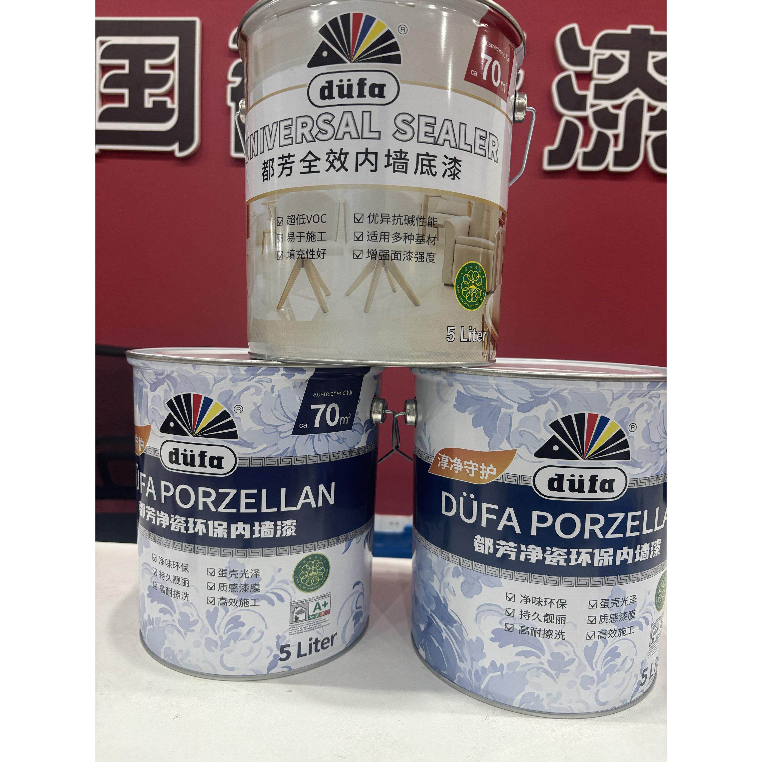 都芳漆净瓷环保蛋壳光内墙漆净味耐擦洗亮光无味乳胶漆抗裂涂料