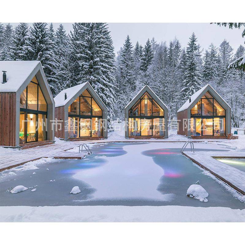 轻钢民宿网红露营星空房苹果仓太空舱集成房屋防三角木屋户外休闲