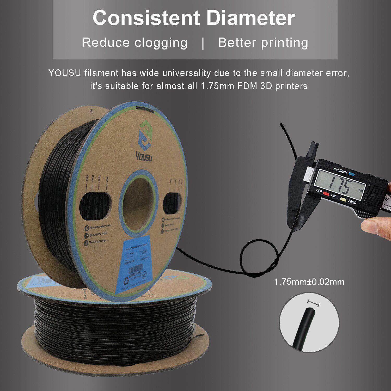 Tpu打印丝导电Fdm打印丝1.75mm 3D打印丝Tpu