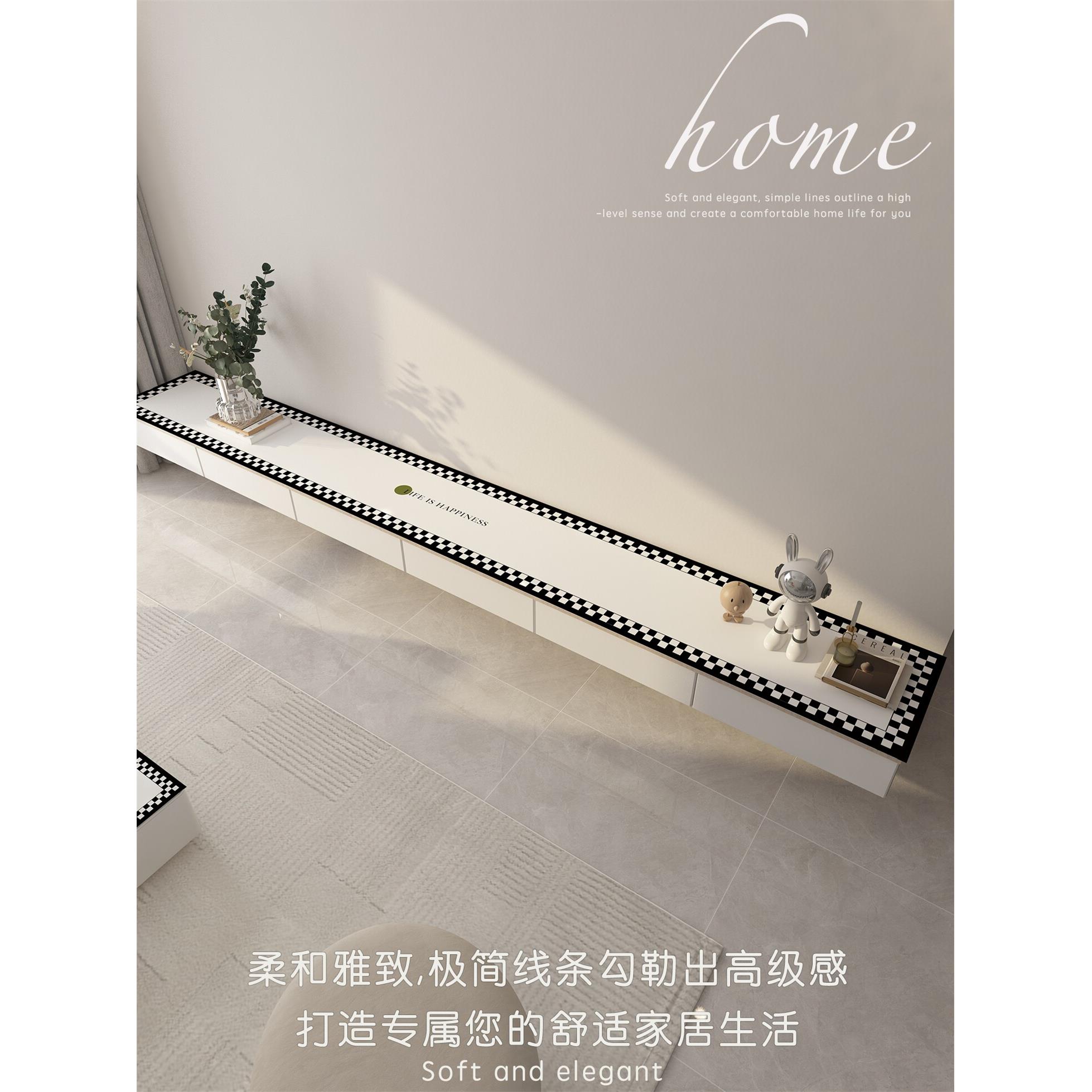 电视柜台面保护垫鞋柜盖布玄关柜子餐边柜防水防尘新款皮革垫免洗