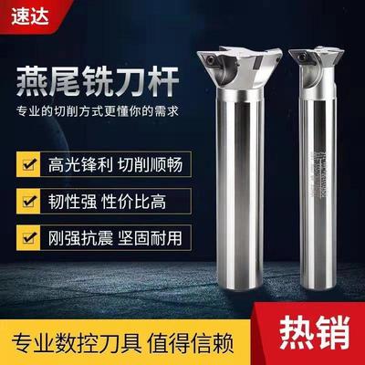 YW55°60度刀片直柄燕尾槽刀杆WP内孔鸠尾V型槽铣刀杆套式刀盘
