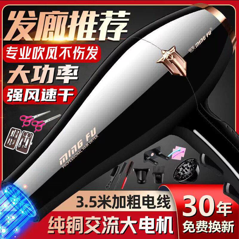 吹风机发型师专用大功率5000工业发廊9000理髲店家用3000大风力w