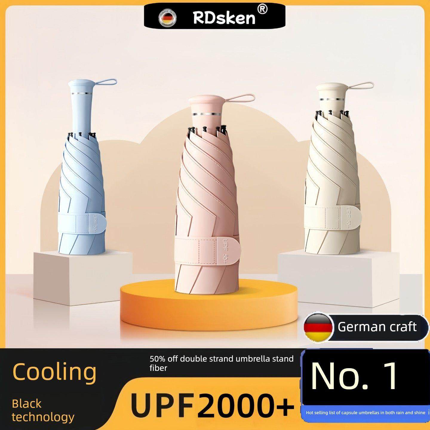 太阳伞，遮阳伞和防晒伞，超级紫外线防护，紧凑，便携式，雨或阳,居家日用,伞,淘宝优惠券,粉丝福利购,淘宝优惠卷