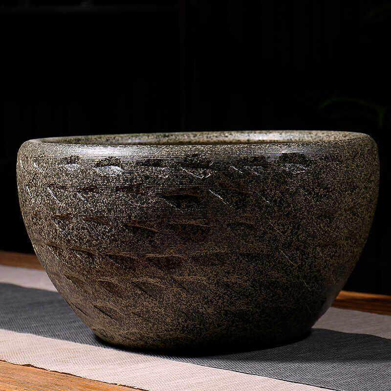 景德镇陶瓷金鱼缸 荷花睡莲生态养鱼缸 陶瓷养龟专用缸手工制作