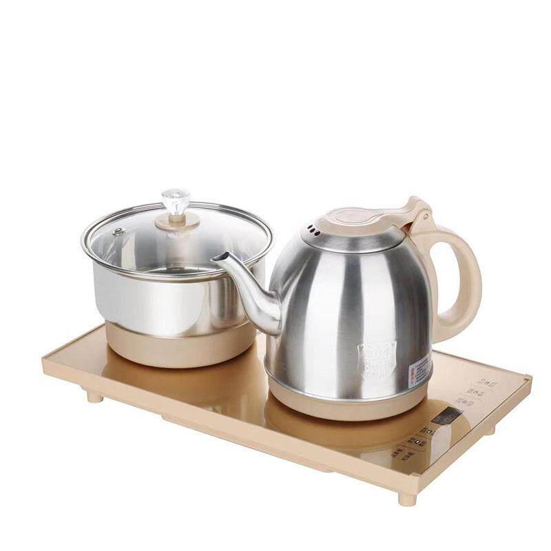 底部上水全自动电热烧水壶一体抽水茶台茶具泡煮茶玻璃台嵌电茶炉
