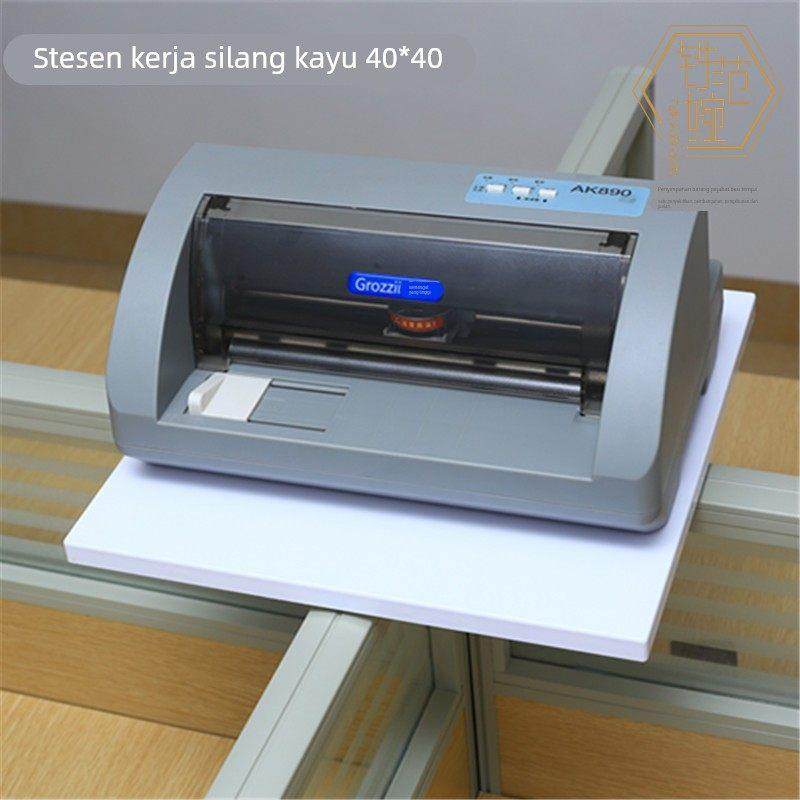 木质办公桌工位隔板十字T字圆型签字台电话打印机文件桌面置物架