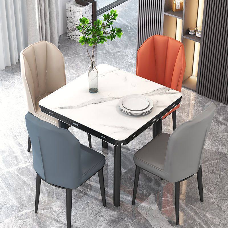 方变圆意式岩板饭桌折叠电磁炉现货餐桌家用餐桌椅组合家用小户型,住宅家具,岩板餐桌,淘宝优惠券,粉丝福利购,淘宝优惠卷