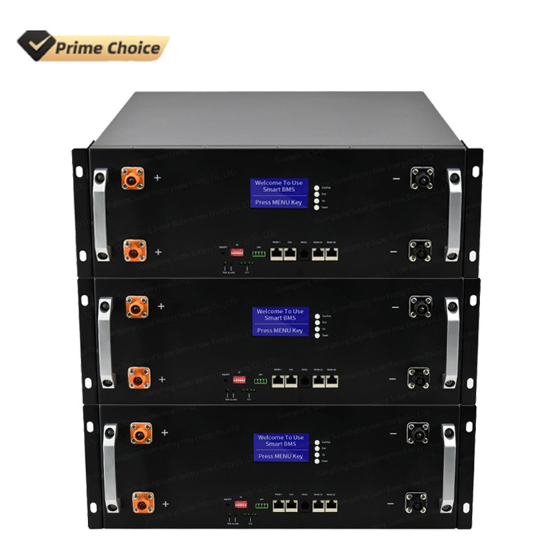 厂家定制机架式48V100AH家用储能磷酸铁锂电池光伏电池5.12KWH