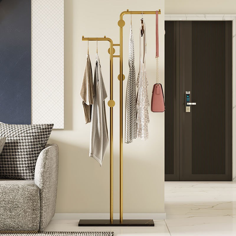 衣帽架落地c简约室内晒衣架阳台卧室挂衣架子家用简易单杆式晾衣