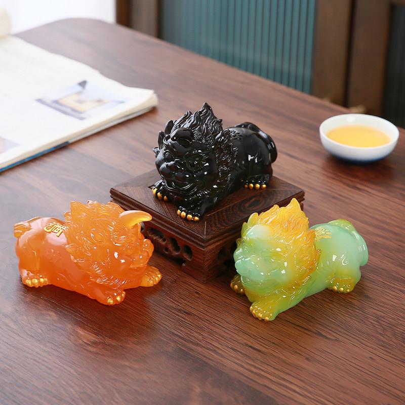 原创獬豸摆件茶宠创意变色家居客厅桌面装饰品茶具配件办公室送礼