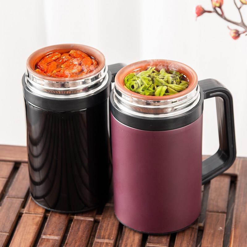 新款磁化杯宜兴紫砂内胆办公杯带滤网喝茶养身杯高档原矿紫砂水杯