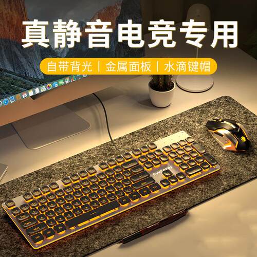 前行者机械手感超静音键盘鼠标套装有线无线电脑办公游戏电竞键鼠