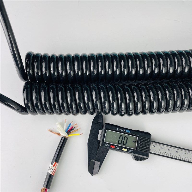 屏蔽信号弹簧线2芯3芯4芯5芯6芯7芯8芯9芯10芯螺T旋伸缩弹簧电源