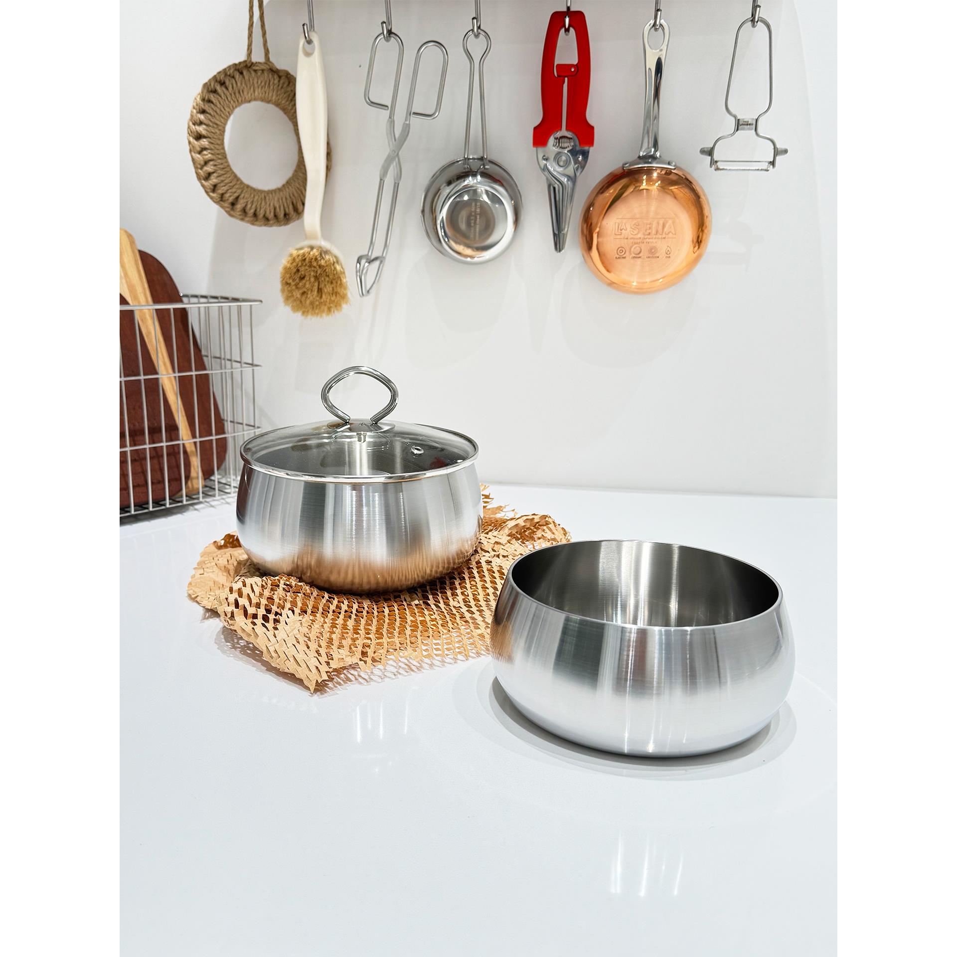 化缘系列304不锈钢碗泡面碗家用大号料理碗全钢大饭碗冷面碗全钢