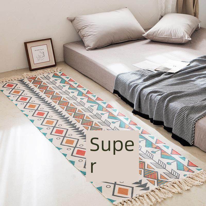 采购产品民族风格的棉和亚麻地板垫，覆古的朴素挂毯，手工地毯，,居家布艺,地毯,淘宝优惠券,粉丝福利购,淘宝优惠卷