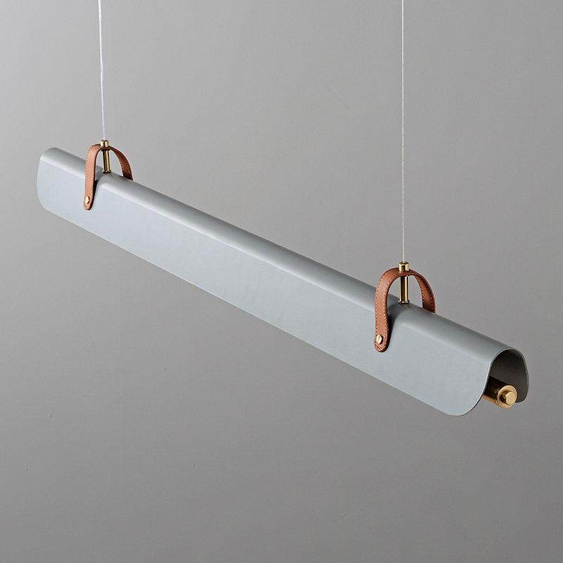 意式极简饭厅吊灯灰色皮带岛台吧台办公室桌超长前台一字长条吊灯,家装灯饰光源,餐厅吊灯,淘宝优惠券,粉丝福利购,淘宝优惠卷