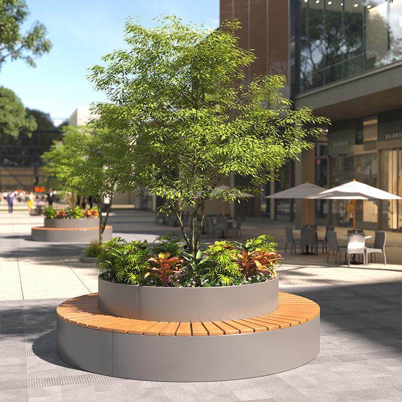 户外铁艺花箱坐凳组合公园种植箱座椅商业街广场围栏隔断成品定制,商业/办公家具,花坛/花箱,淘宝优惠券,粉丝福利购,淘宝优惠卷