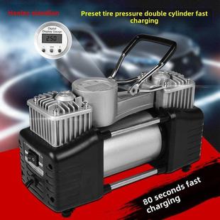 车载双缸气泵汽车气泵电动汽车12V轮胎高压便携式