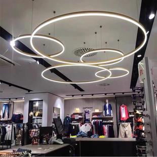led圆形圆环吊灯现代简约工业风办公会议室商场工作室工程定制灯