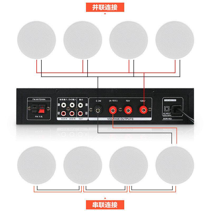 香歌功放机专业大功率音响蓝牙功放机消防广播空放机店铺喇叭公放