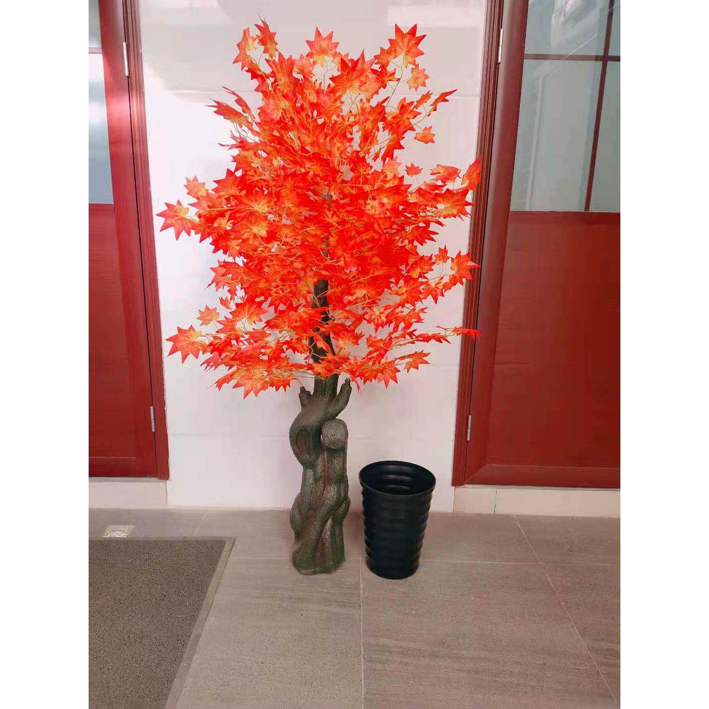 彷真植物盆栽红枫树装饰塑料假花防真花客厅摆件落地假盆景花艺