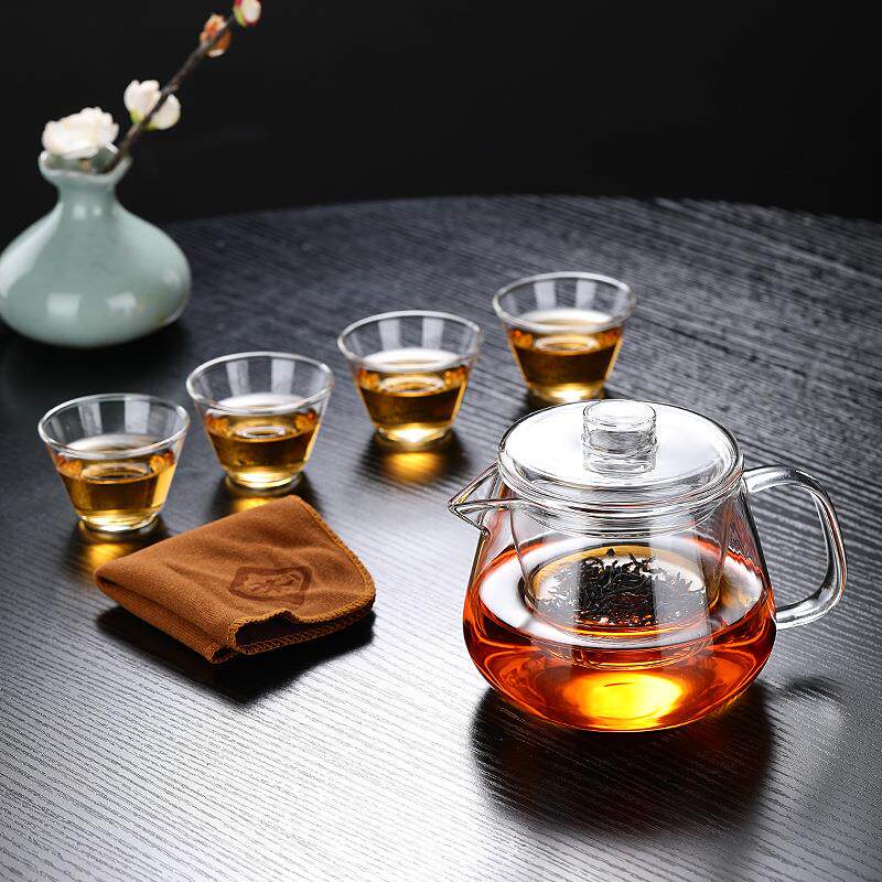 玻璃旅行茶具套装快客杯式包随身小套功夫单人泡茶杯一壶二杯