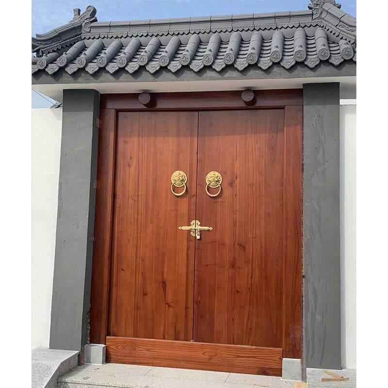 四合院实木大门中式庭院木门别墅仿古大门农村老式民宿双开门定制