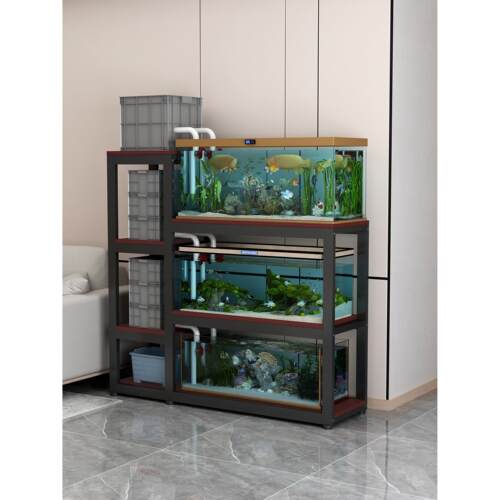 鱼缸架组合金属承重鱼缸柜水族箱底座底架收纳多层落地鱼缸专用架