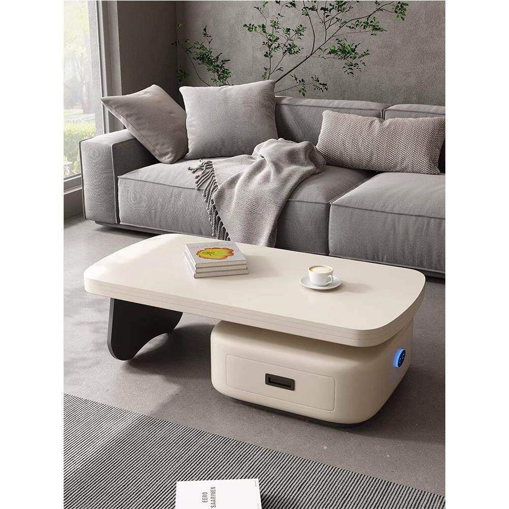 升降茶几北欧现代轻奢家用客厅茶几功能型可折叠两用电动餐桌茶几