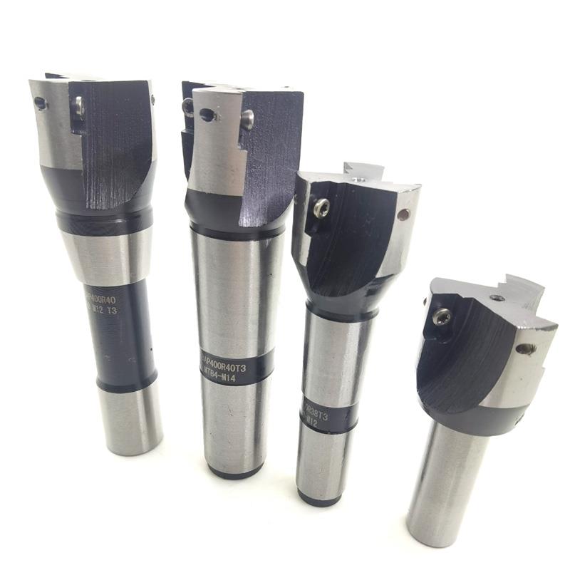 可转位立铣刀盘直角锥柄莫氏4号合金钨钢数控铣刀杆BAP400R铣床R8