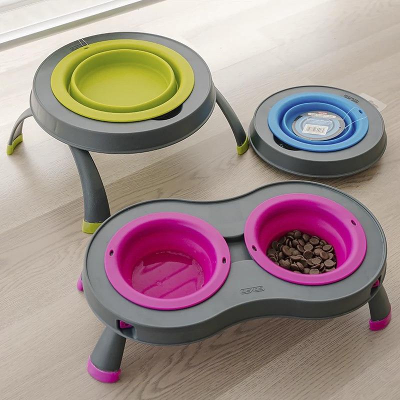 美国DEXAS架子折叠碗 狗狗用品宠物猫狗可携式狗食盆双碗单碗狗饭