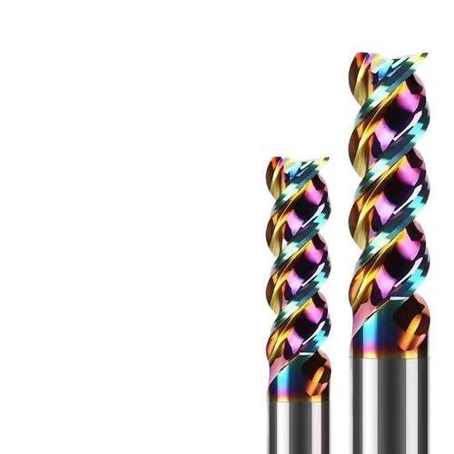 U1.0*3*50A铣+钨钢钛刀合金专用硬度cc机床效七彩3刃硬质n合金洗