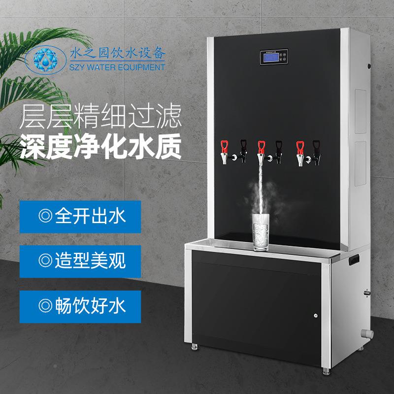 定制水之园不锈热水饮水器步钢进49式台式开过水器滤饮机120G冰热