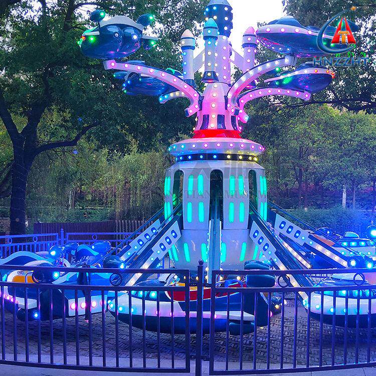 景区控引流自飞机设16座灯光音乐门旋转设备公园游乐ZKFJ-081场热