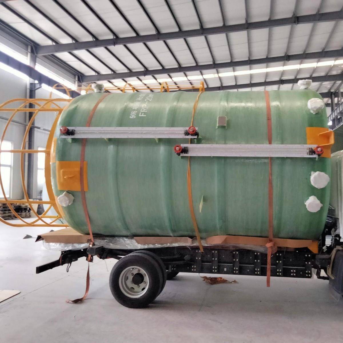 智胜120立方玻璃钢防漏盐酸储罐容器大型生产厂家