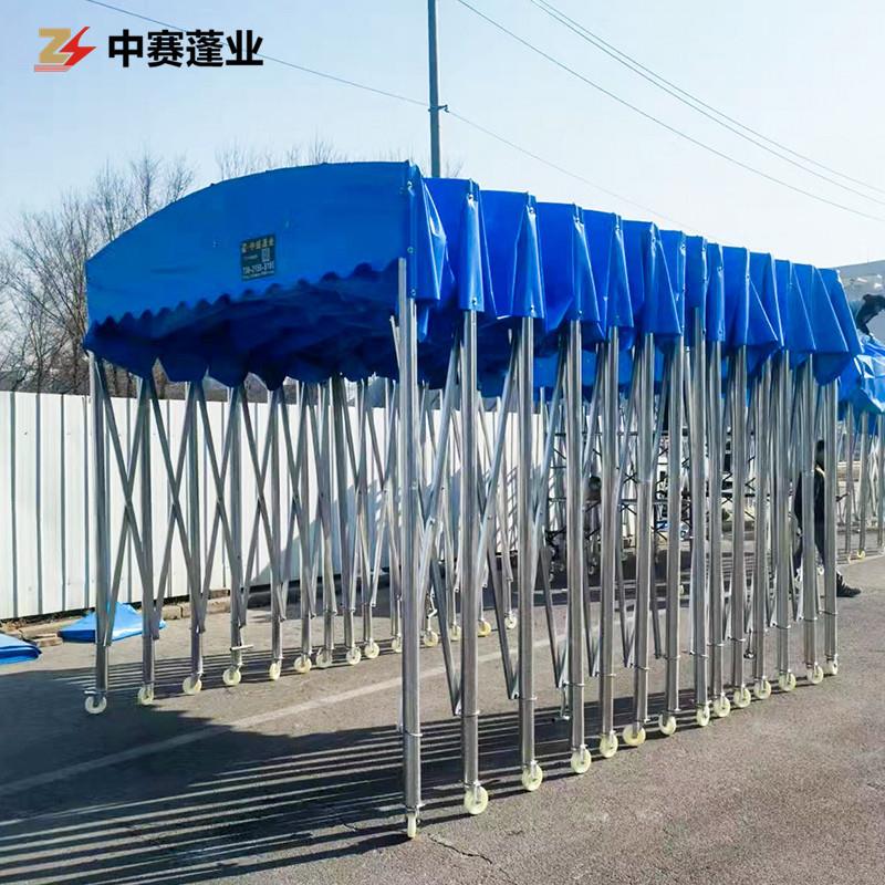推拉雨棚大型仓库移活动帐篷户外防雨排档电动停车雨蓬伸缩遮阳棚