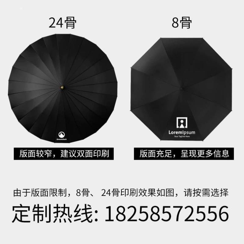 24骨雨伞超大号双人加固抗风直杆长柄雨伞男士高端商务广告礼品伞