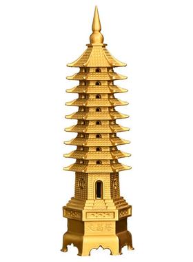 纯铜文昌塔摆件纯铜十三13层9九层黄铜大号文峰塔办公桌饰品