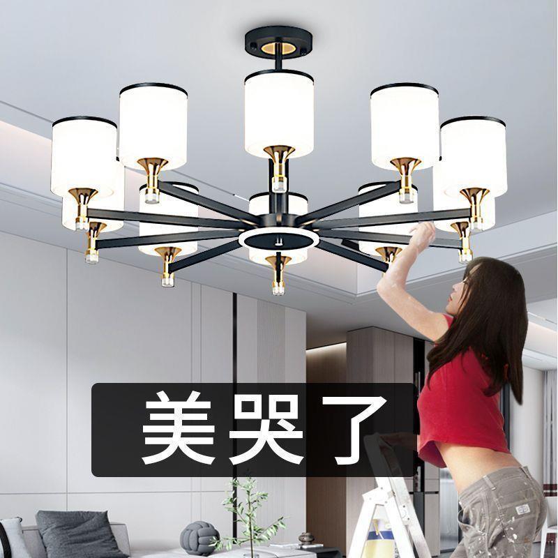 yz北欧客厅吊灯新款大气现代简约防尘创意轻奢套餐卧室餐厅大厅灯