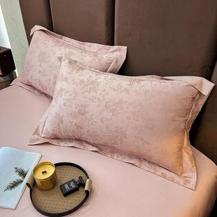 全棉纯棉枕芯内胆套提花贡缎枕头罩 A类轻奢100支长绒棉枕套一对装