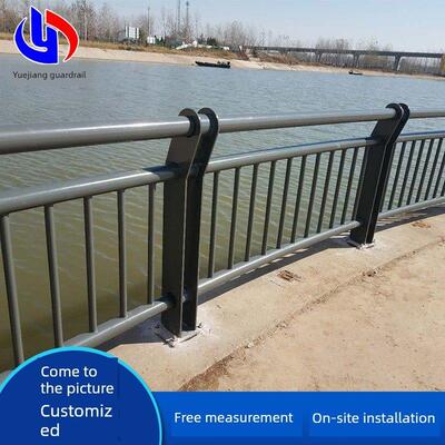 河栏杆桥护栏河堤防撞栏杆桥边钢管护栏栏杆铁路护栏