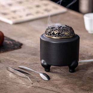 陶瓷高温中式香炉檀香插电调温电薰炉家用室内沉香数显电子香薰炉