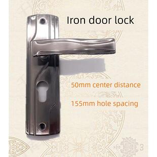 铁锁155mm孔距老式小50锁/钢木门/卧室/房间/室内门锁配件