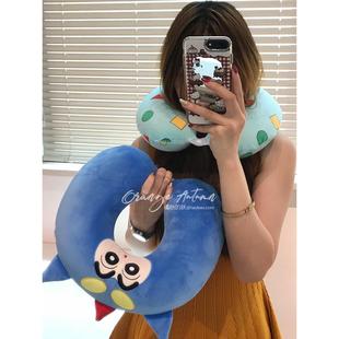 日本风格 颈部保护u型枕办公室记忆泡 卡通蜡笔新陈u型枕旅行便携式