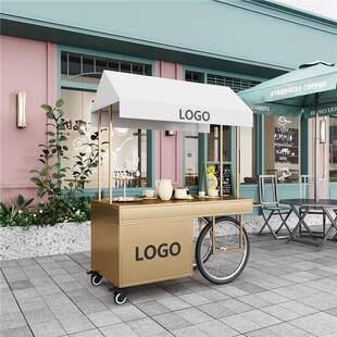 铁艺花车摆摊车户外展示售货车商场促销车带抽屉柜移动摊位小推车