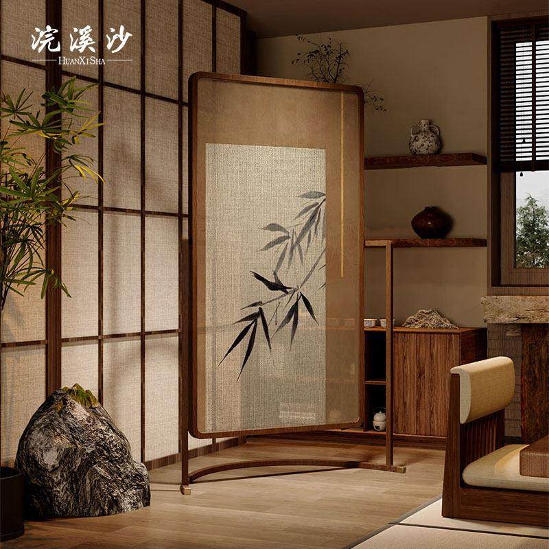 新中式实木屏风隔断可移动客厅进门遮挡办公室茶室卧室挡卫生间门,住宅家具,座屏,淘宝优惠券,粉丝福利购,淘宝优惠卷