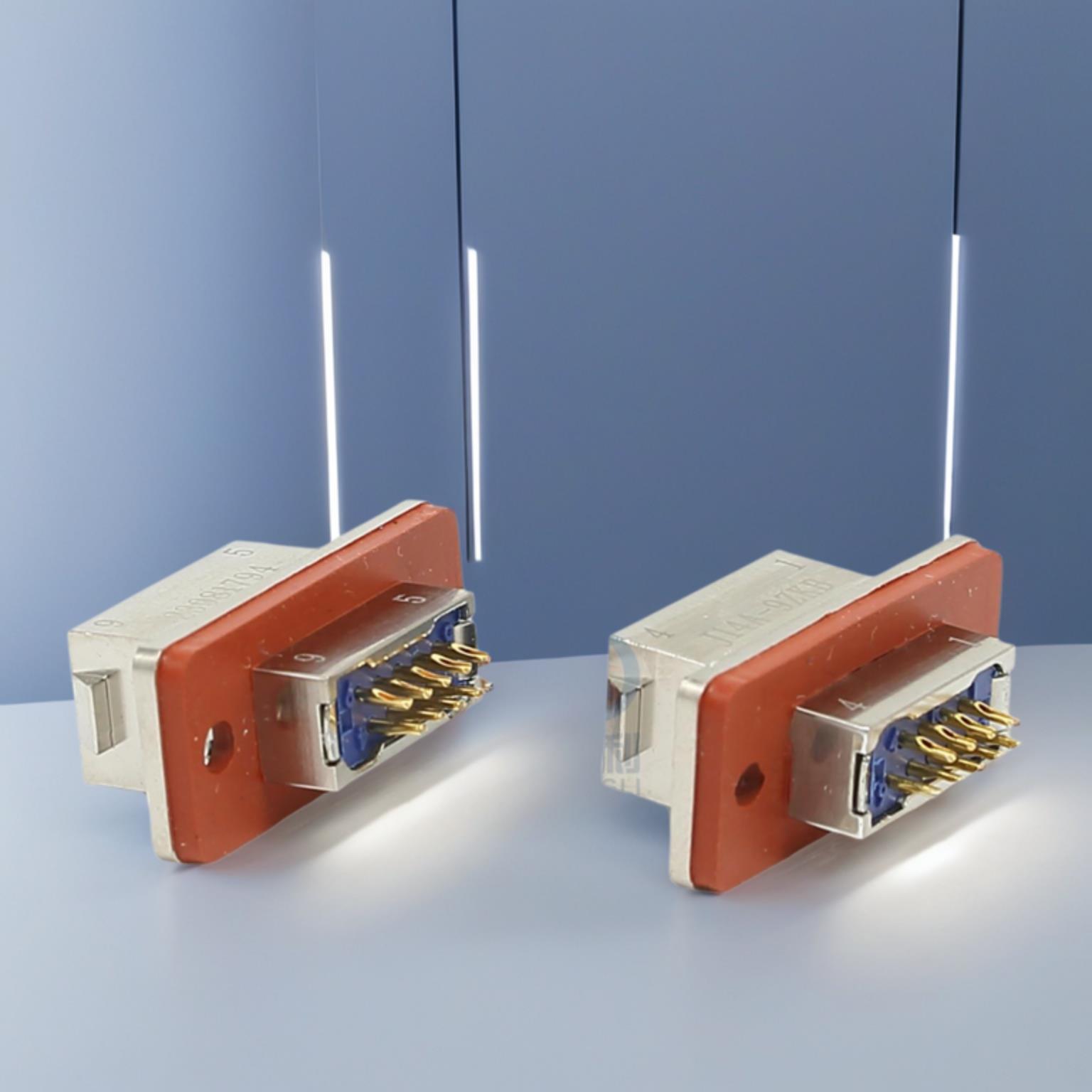 J14A系列J14A-9ZJB+J14A-9ZKB 矩形电连接器 面板式插座